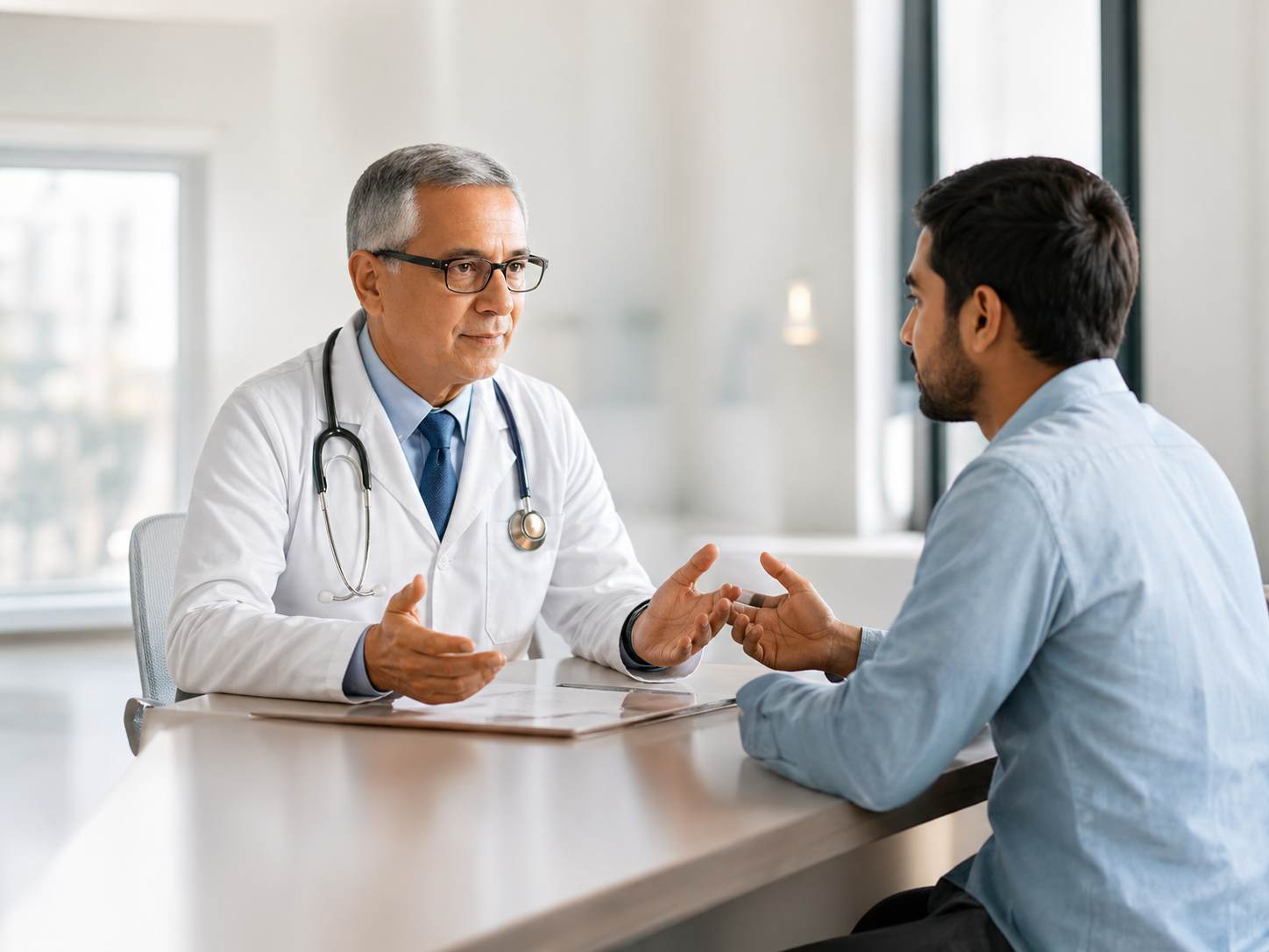 Doctor consulting with patient